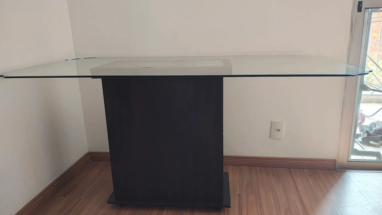MESA 6 LUGARES DE VIDRO NOVA  - Foto 3