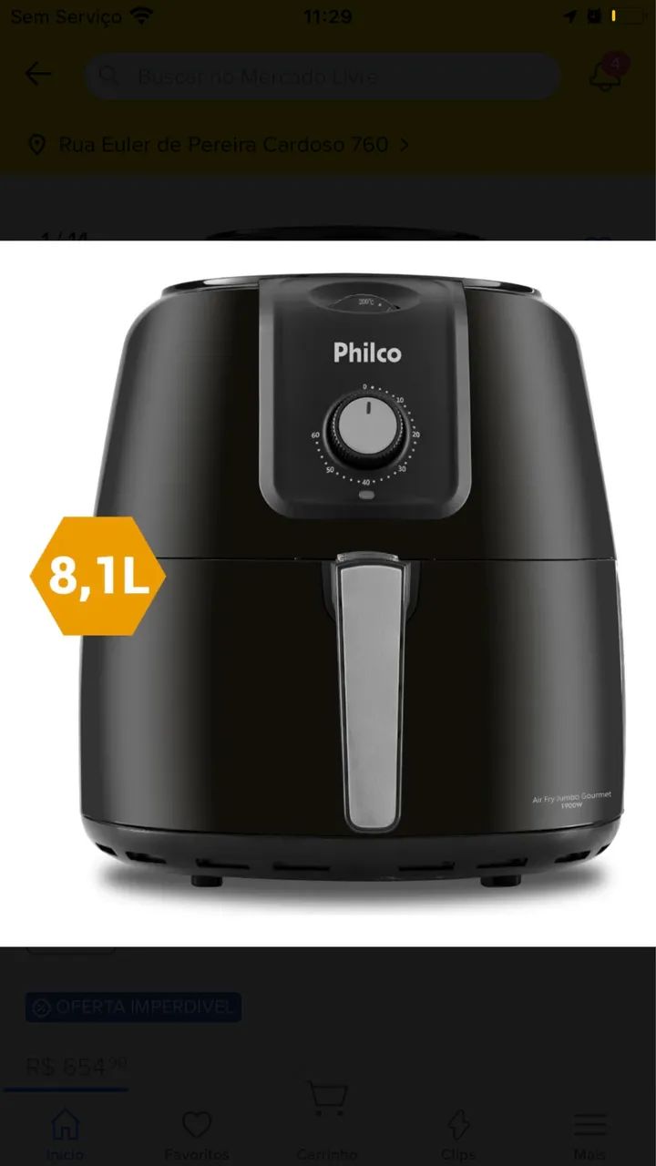 Airfry 8,1 litros Philco 