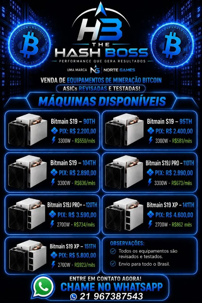 Mineradora de Bitcoin S19J PRO 90, 95, 100, 120, 151TH (PRONTA ENTREGA) - Foto 2