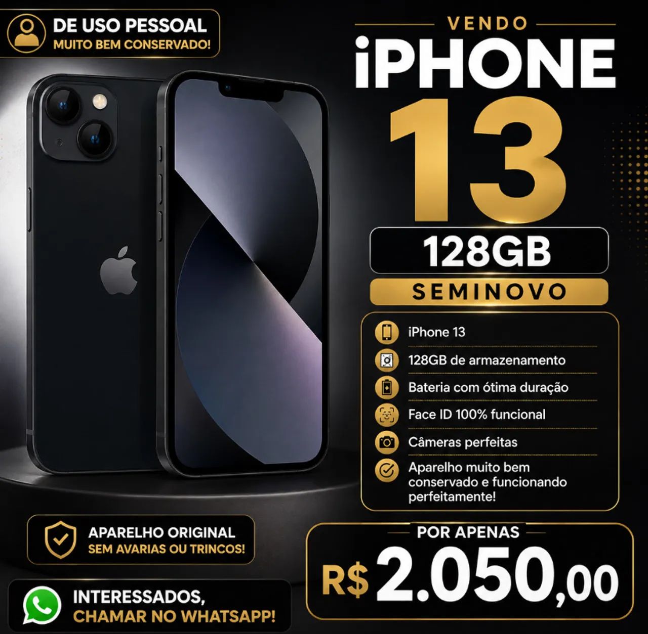 iPhone 13 preto 