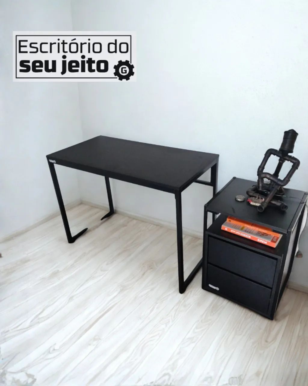  Mesa de Escritório Reforçada 1m NOVA Birô Industrial Multiuso para Computador Notebook  - Foto 3