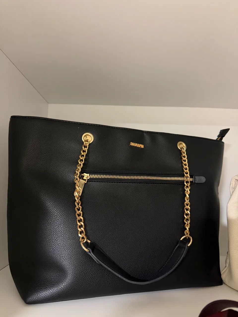 Bolsa tote bag anacapri preta 