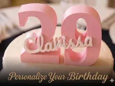 Topo de bolo personalizado impresso em 3D - Foto 2