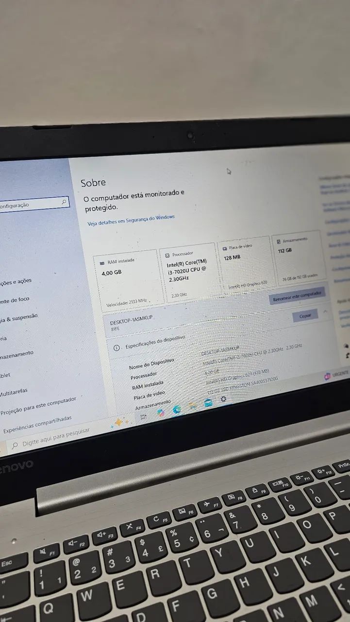 Notebook Lenovo - Core i3 Funcionando  - Foto 3