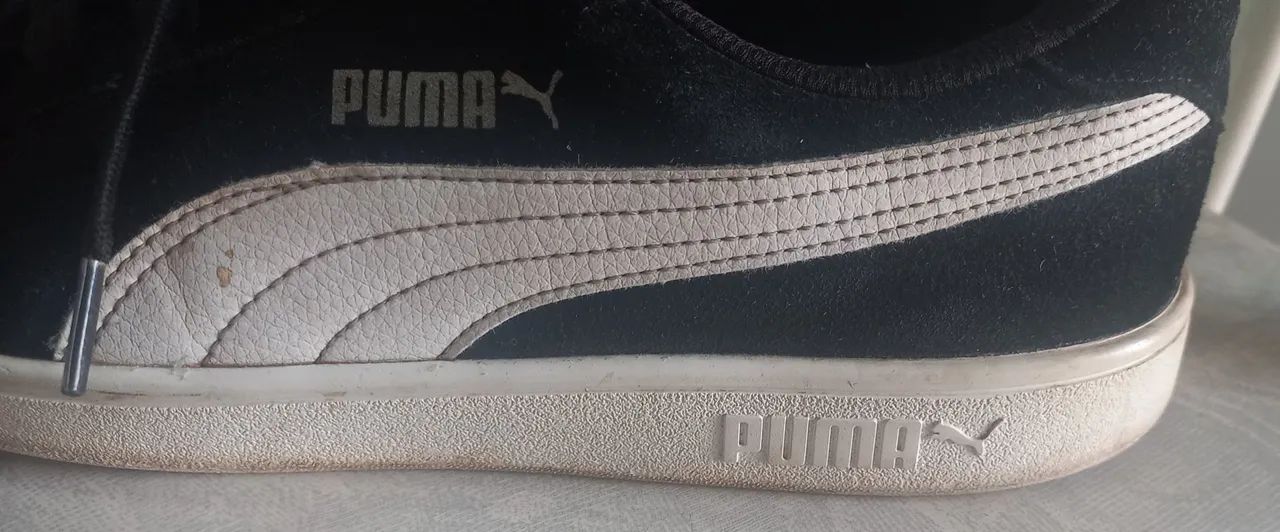 Tênis PUMA Smash V2 preto usado - Foto 4