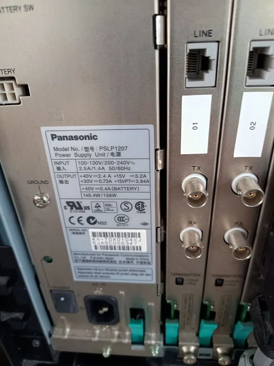 Vendo central telefônica Panasonic kx tda200, está com problema na fonte de alimentação. - Foto 3