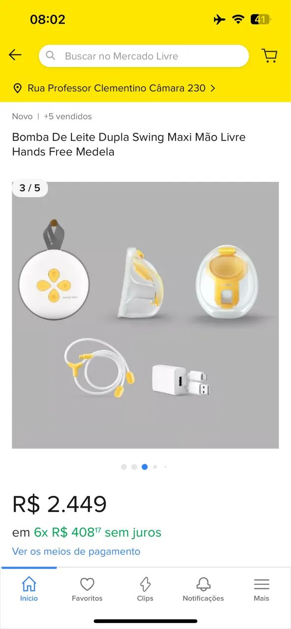 Extrator de Leite Elétrico Duplo Medela Swing Maxi Hands-Free - Foto 4