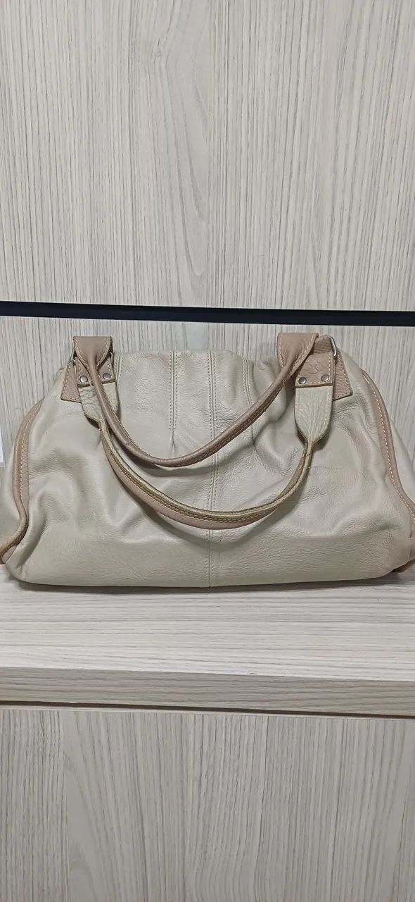 Bolsa de ombro grande bege - Foto 4