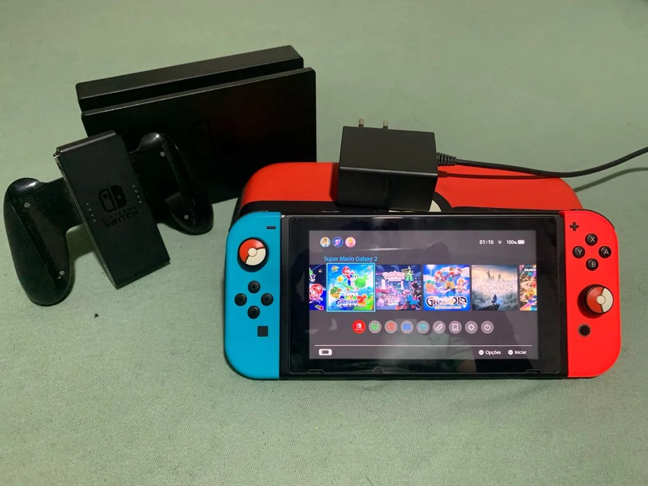 Nintendo Switch V2 Desbloqueado completo na caixa - Foto 5