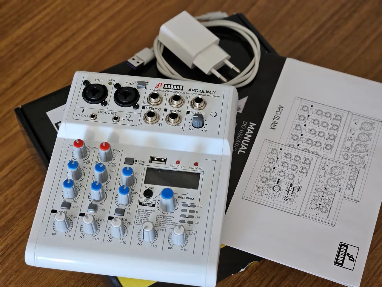 Mesa bluetooth com efeitos reverb, delay, chorus...usb interface e phantom power - Foto 2