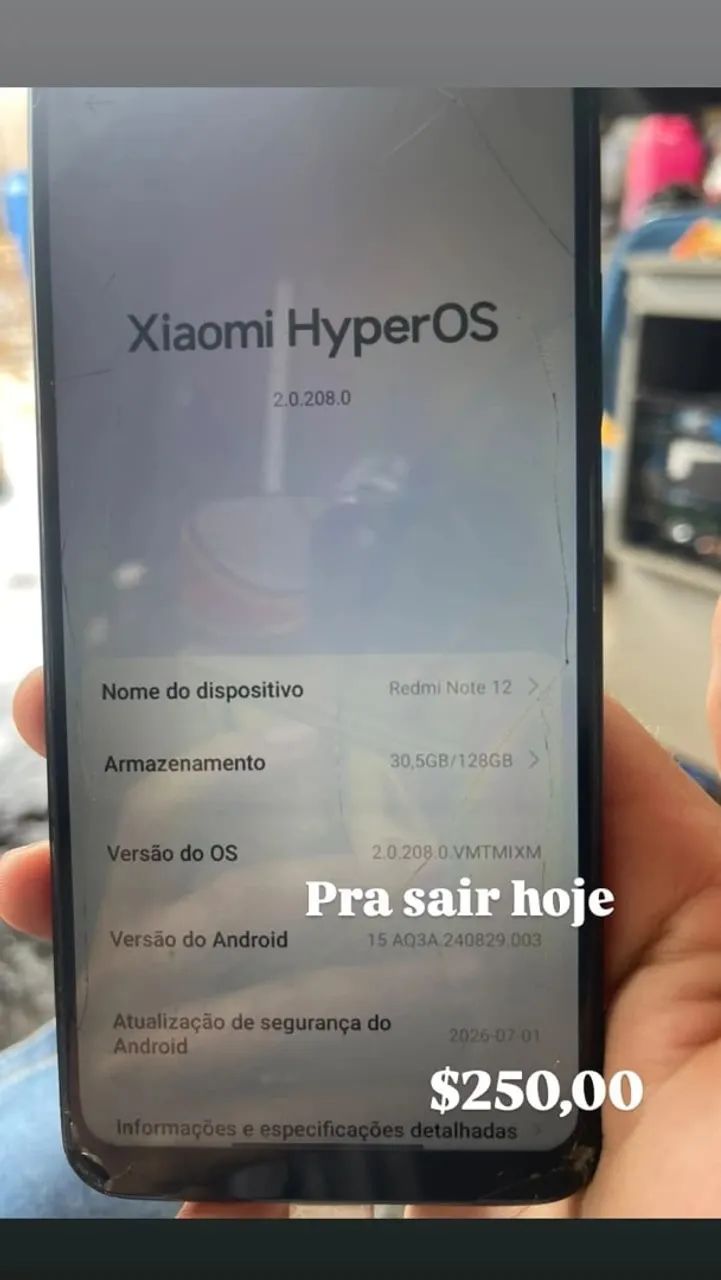 Vendo celular 250 pra sair hoje