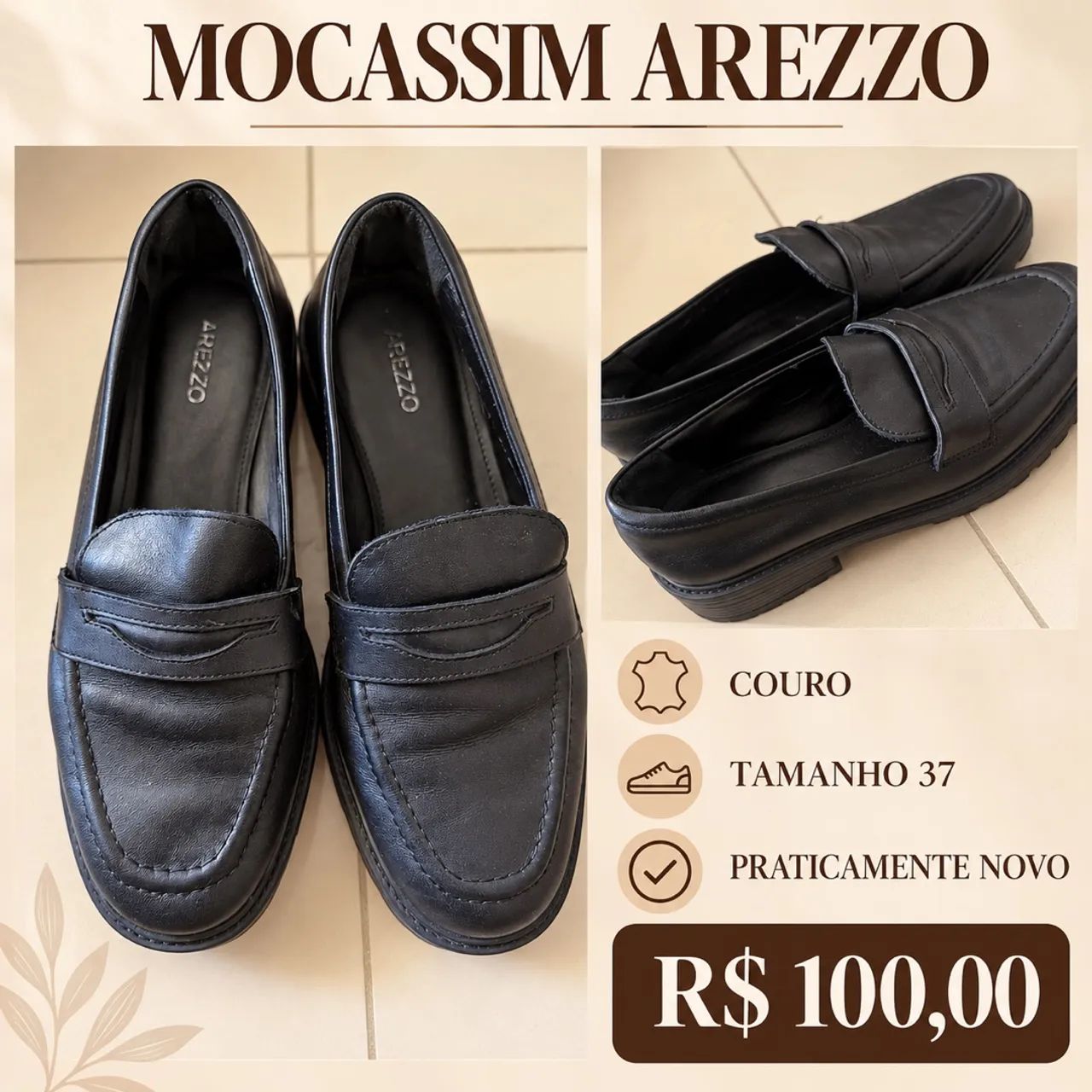 Mocassim Arezzo 