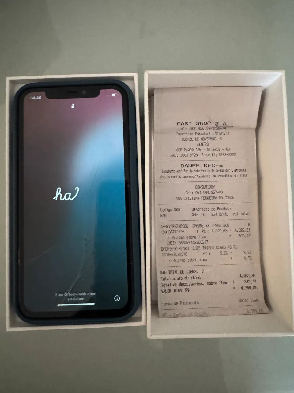 Iphone XR  128gb com cx e nota fiscal