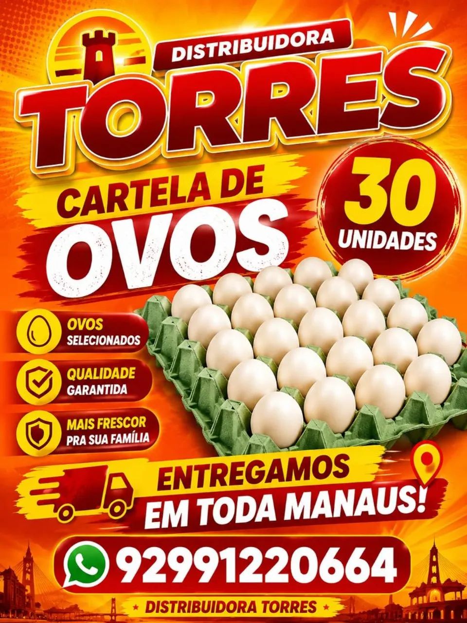 Ovos . Entrega de ovos em Manaus 