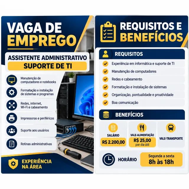 Assistente Administrativo com Suporte de TI
