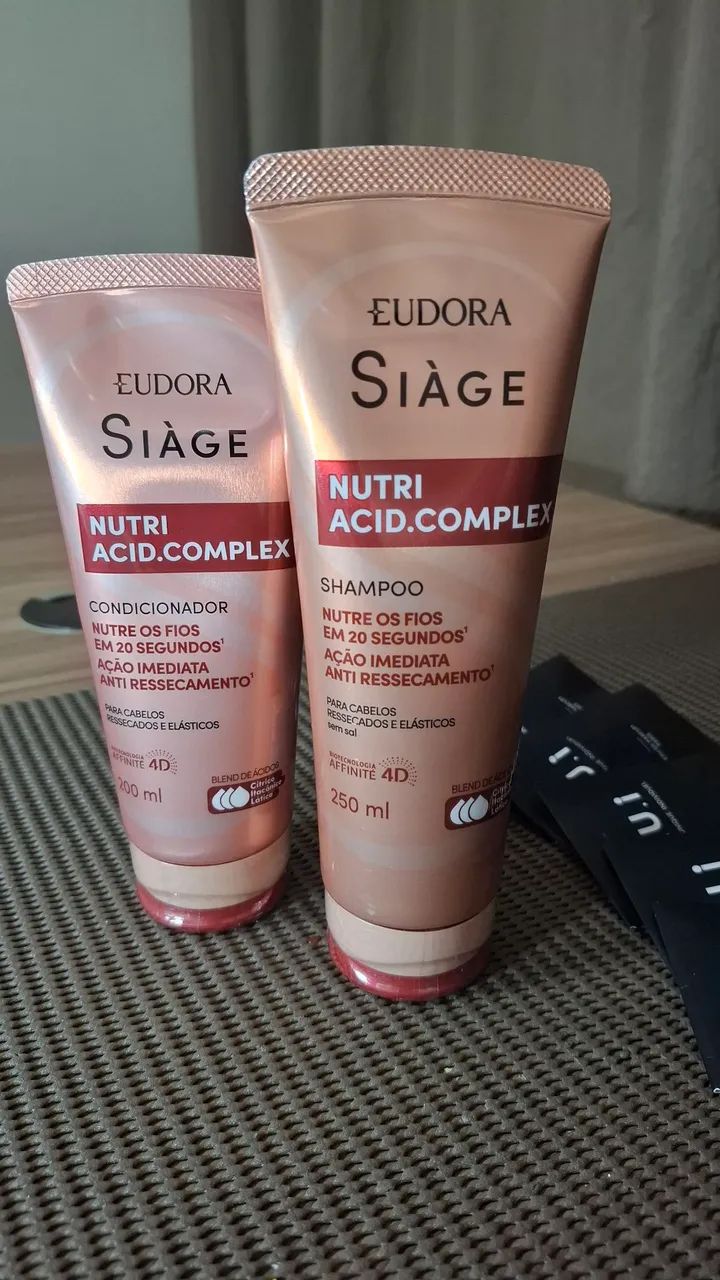 Kit Eudora Siàge Nutri Acid.Complex Shampoo 250ml + Condic 200ml - Foto 2
