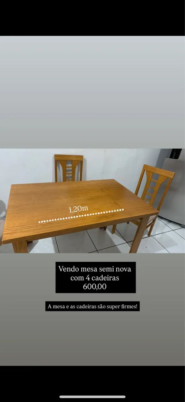 Mesa com 4 cadeiras  - Foto 5