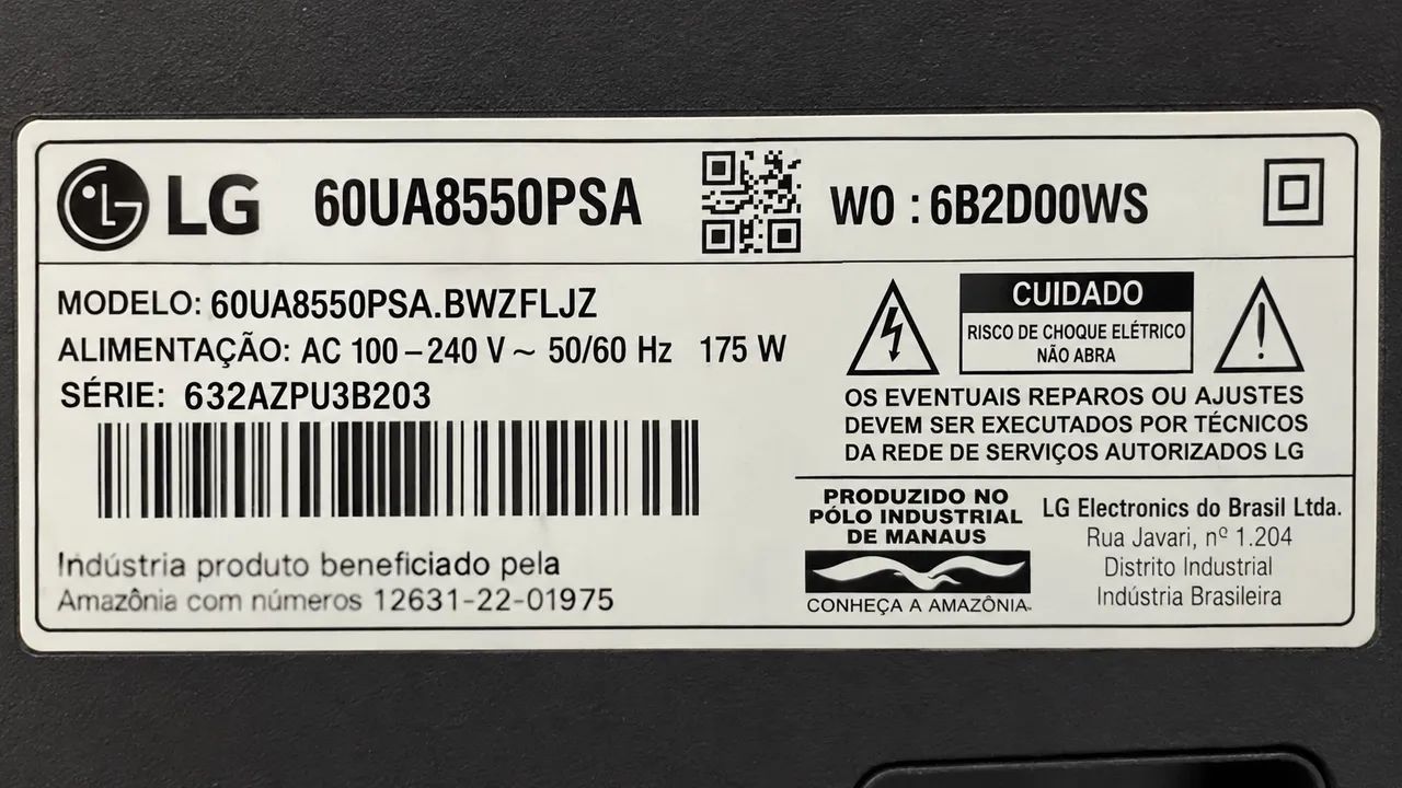 Smart TV LG 60 polegadas 4K 60UA8550PSA com rack de brinde - Foto 3