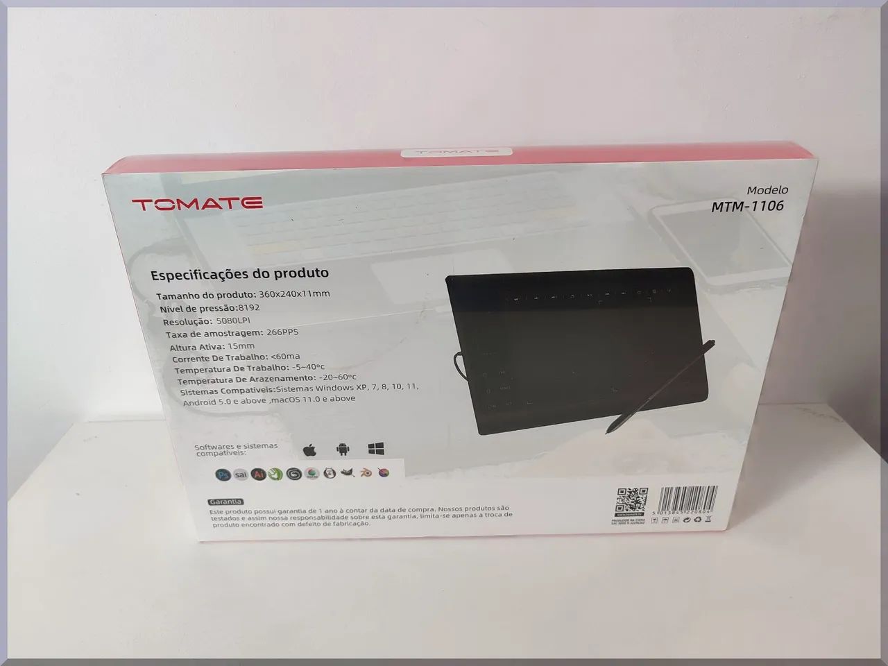 Mesa digitalizadora Tomate 5080 Lpl Mtm-1106 tamanho 11 polegadas preta Lacrado - Foto 4