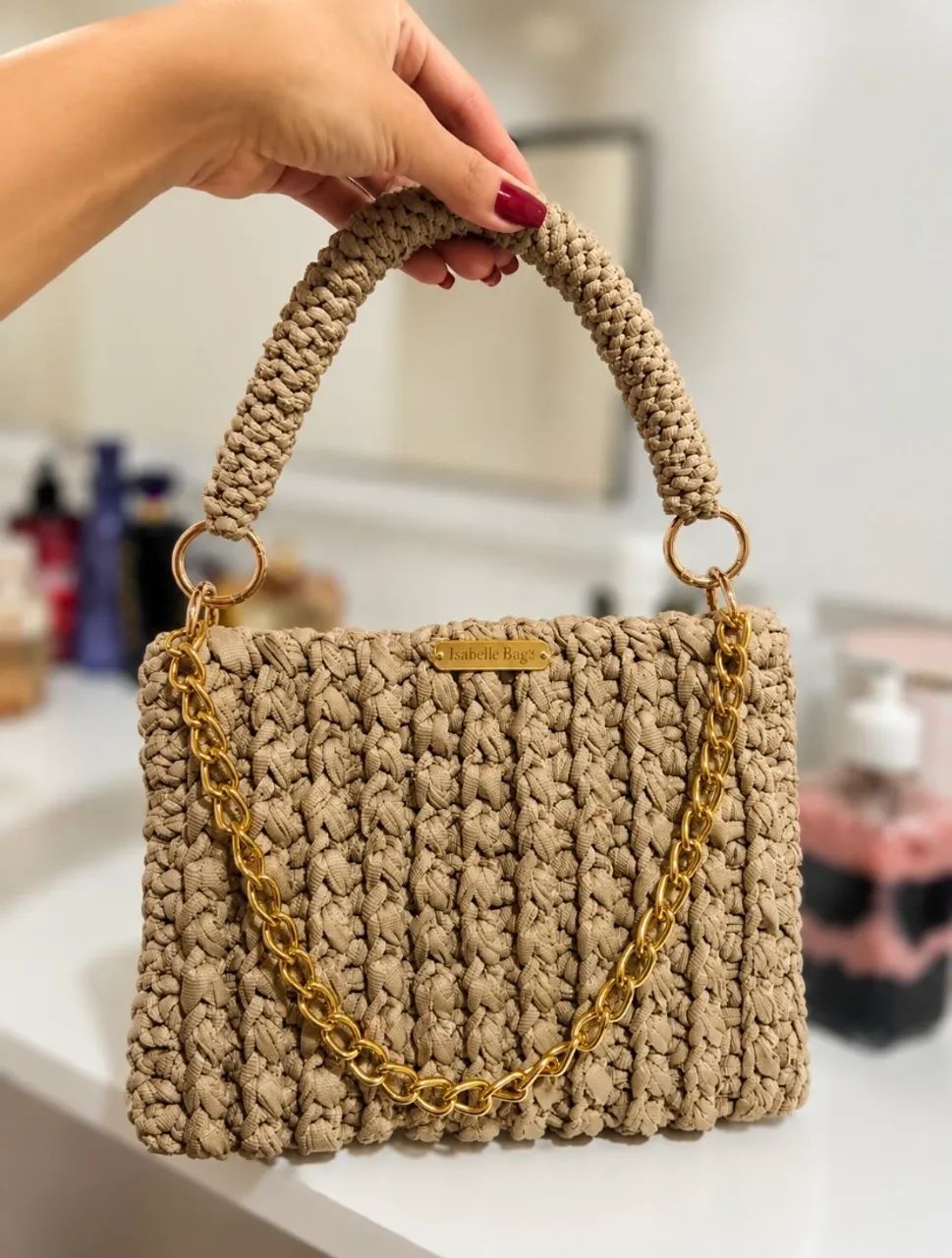 Bolsa de crochê luxuosa - Foto 2