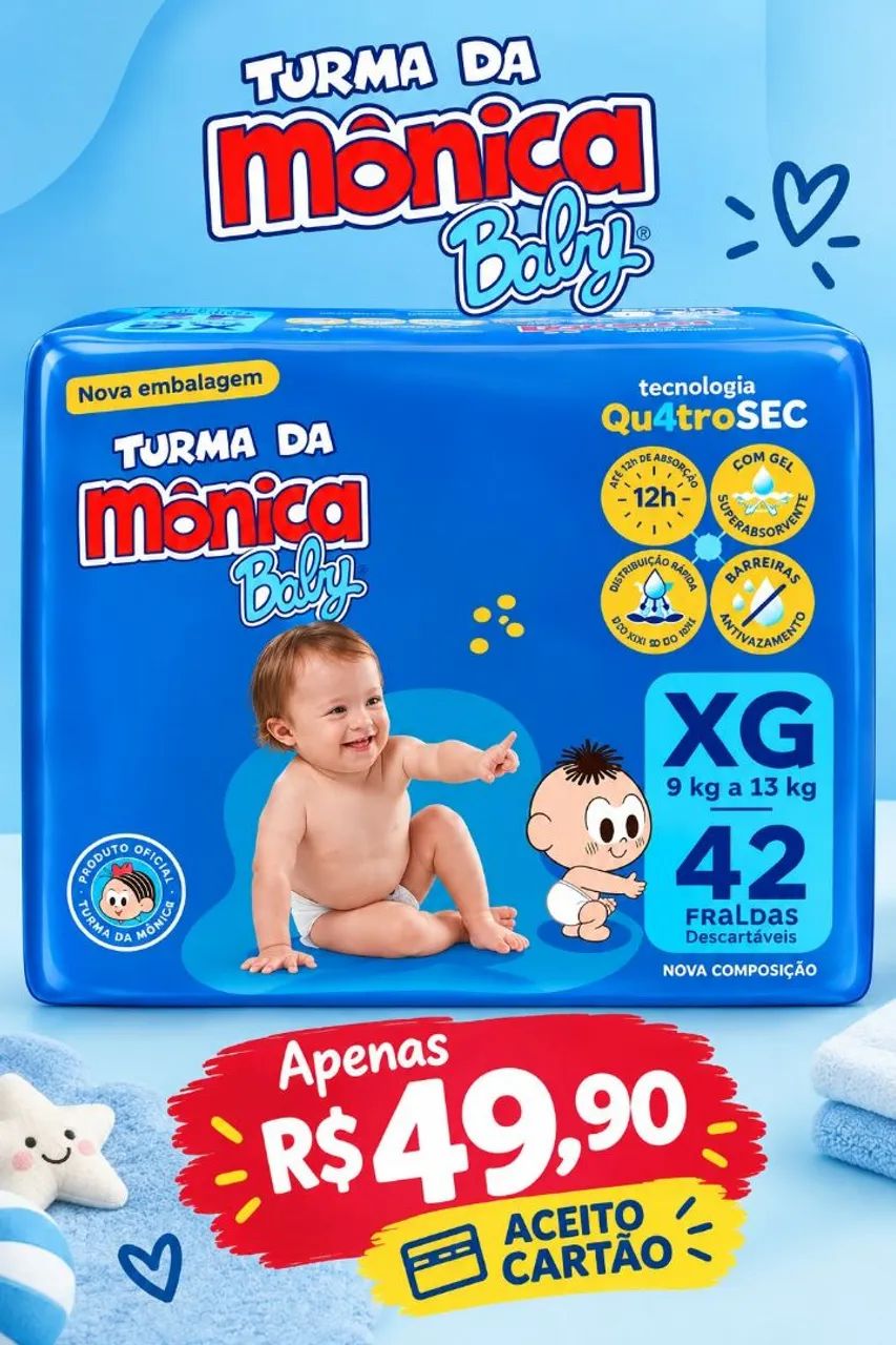 Fraldas e lenços umedecidos 