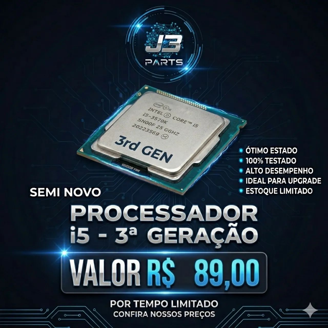 Processador i5 3 GERAÇÃO 3470