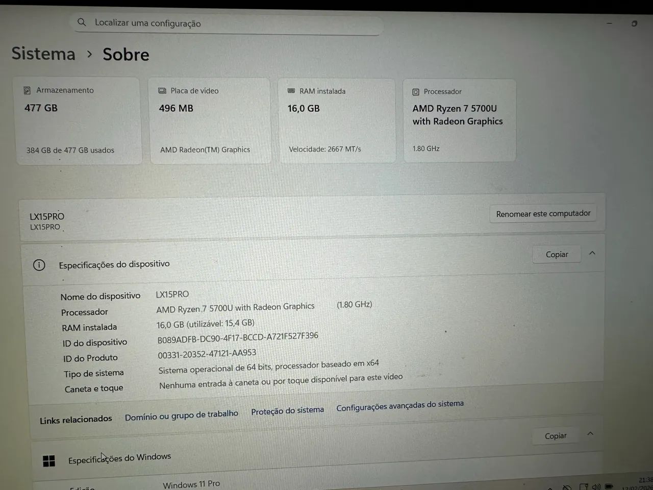 Notebook Ryzen 7 - Foto 3