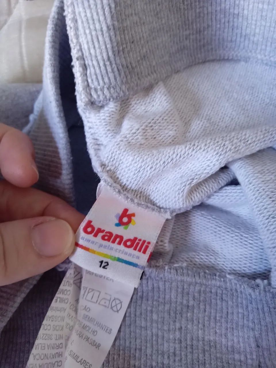 Calça moleton infantil cinza - Foto 2