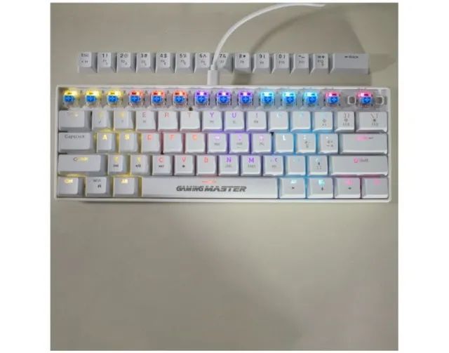 Teclado Mecânico 60% Switch Blue Spectra Fury White Kbw88 *ENTREGA
