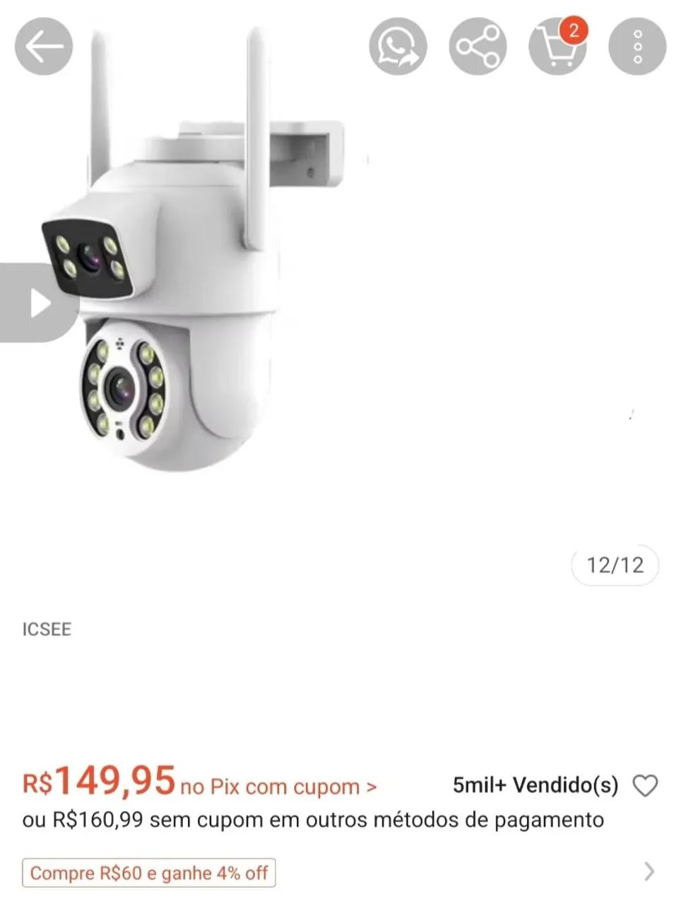 Camera wi-fi dupla - Foto 4