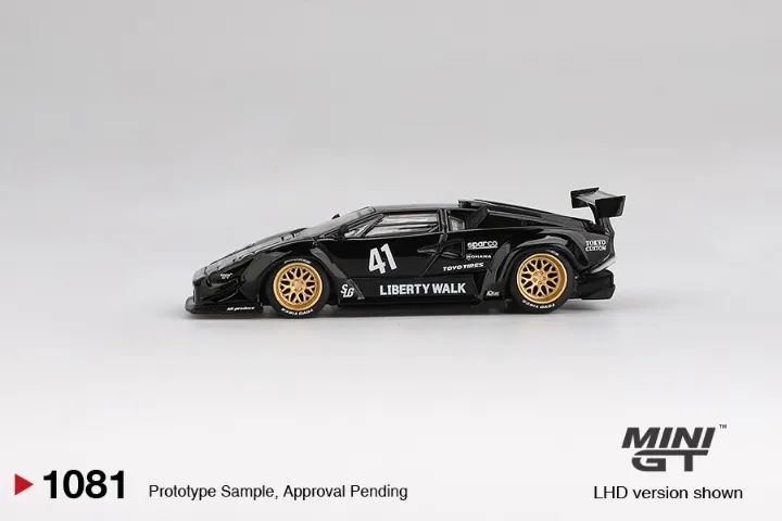 ミニカー MINI GT Lamborghini Huracan Ver.1 Black MINI GT 1081 - Lamborghini Countach LB-WORKS Black MINIATURA 1/64