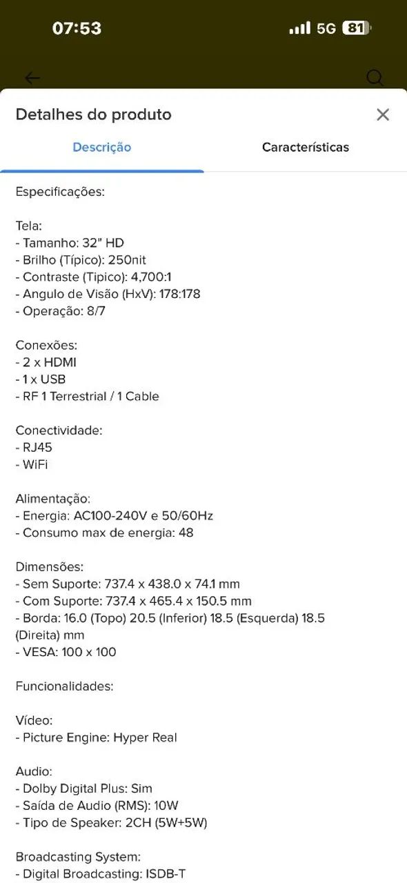 Tv Samsung smart 32" - Foto 3