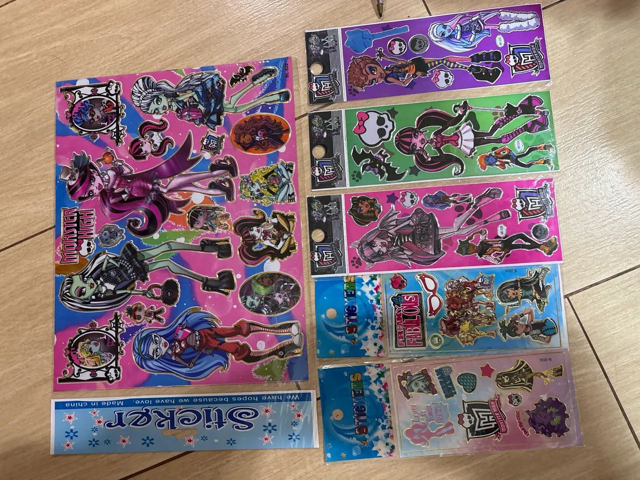 kit Monster High Adesivos vintage nostalgia 