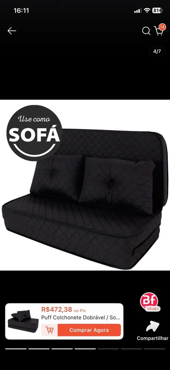 Colchão puff  2 em 1  - Foto 3