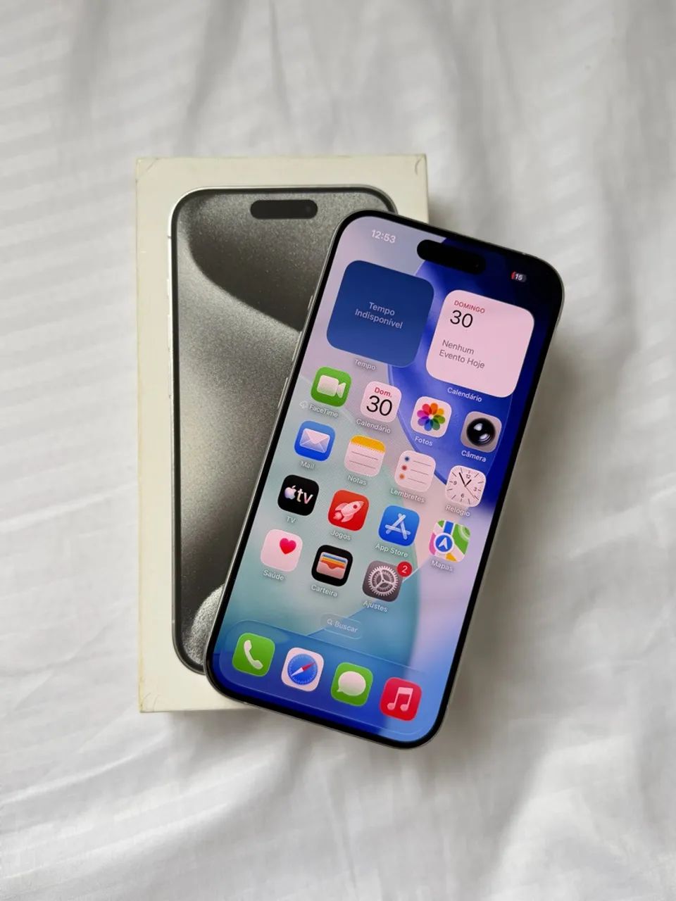 iPhone 15 Pro 128GB | Bateria nova trocada na Apple | 100%