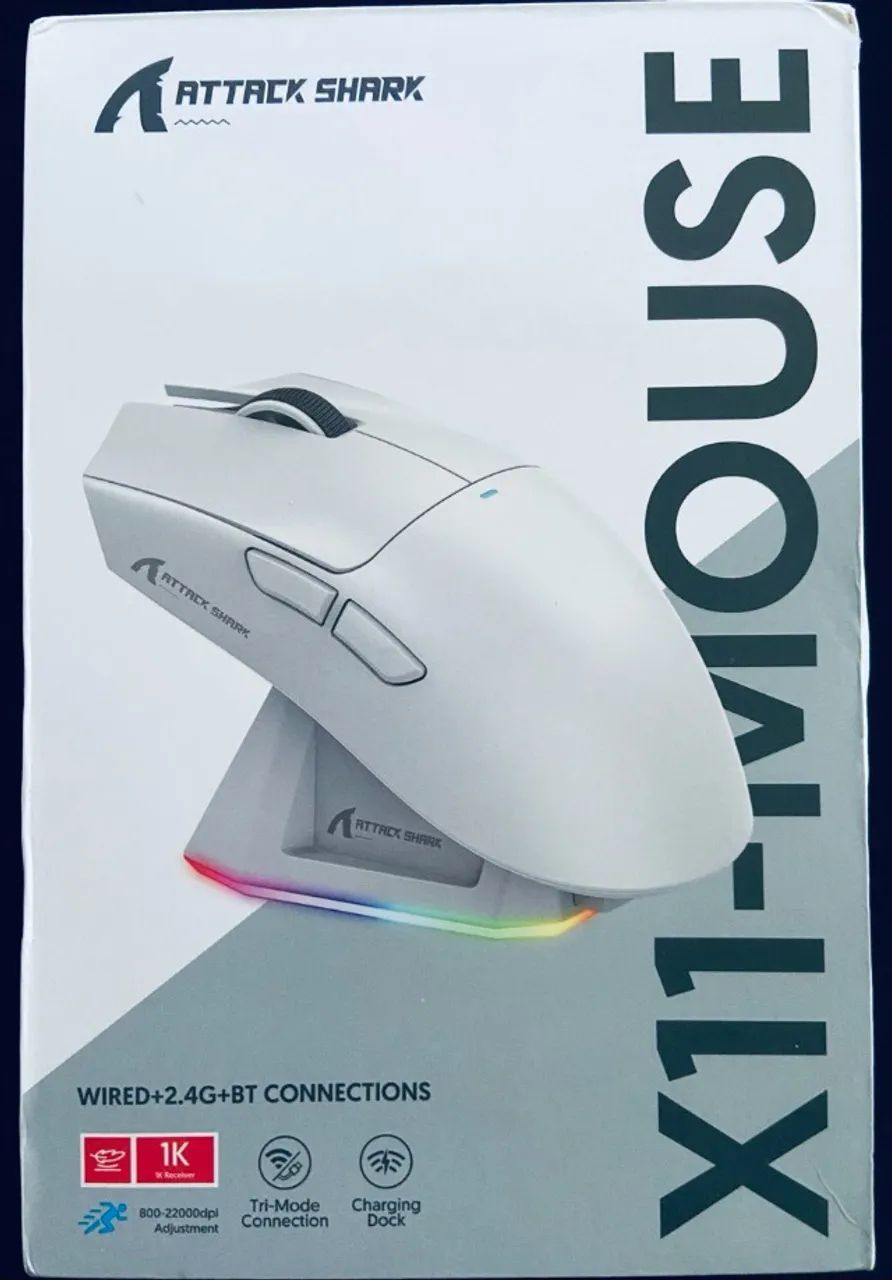 MOUSE ATTACK SHARK X11 COM BASE DE CARREGAMENTO