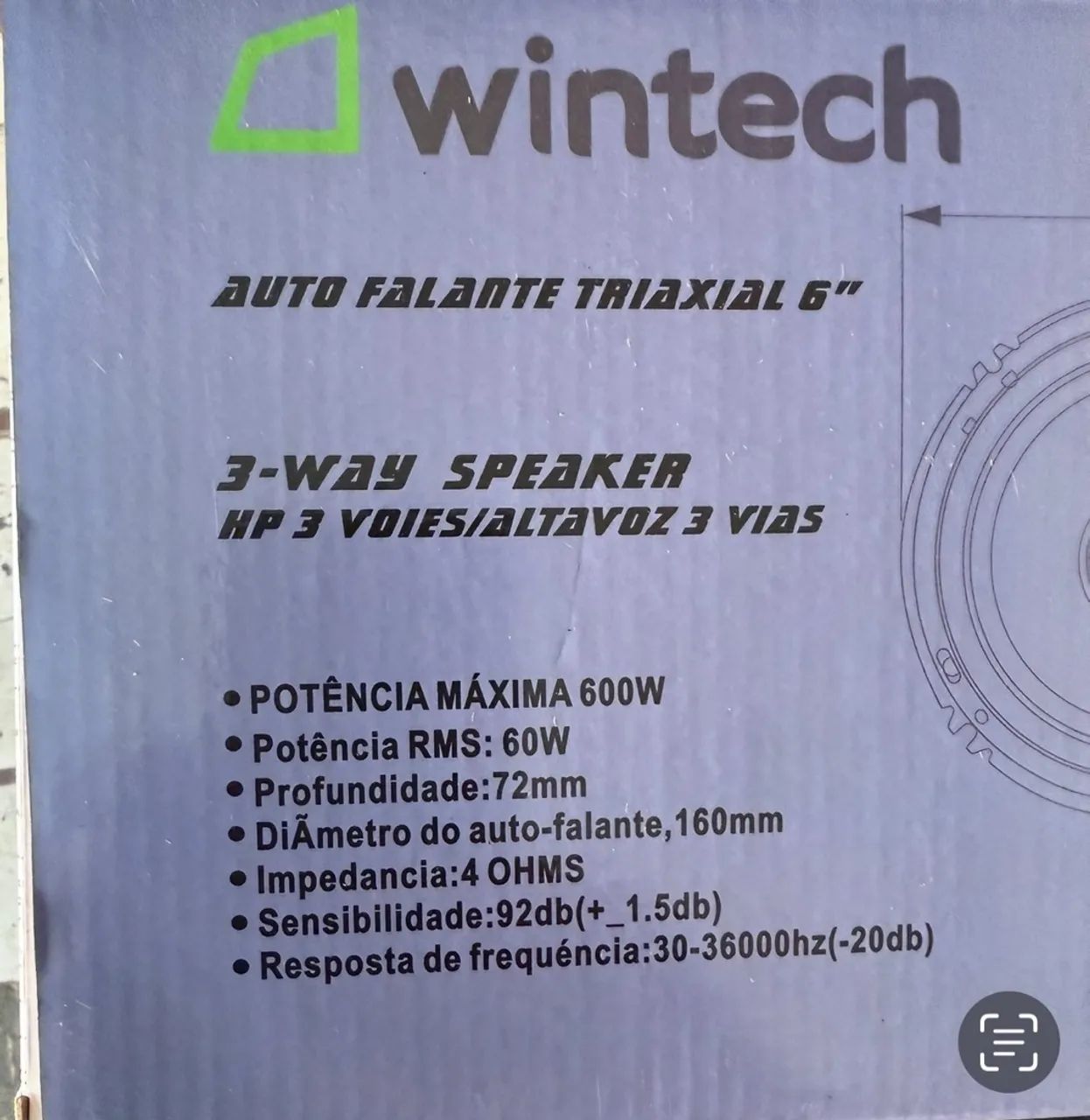 Alto falantes winteck 5 ou 6 polegadas  - Foto 2