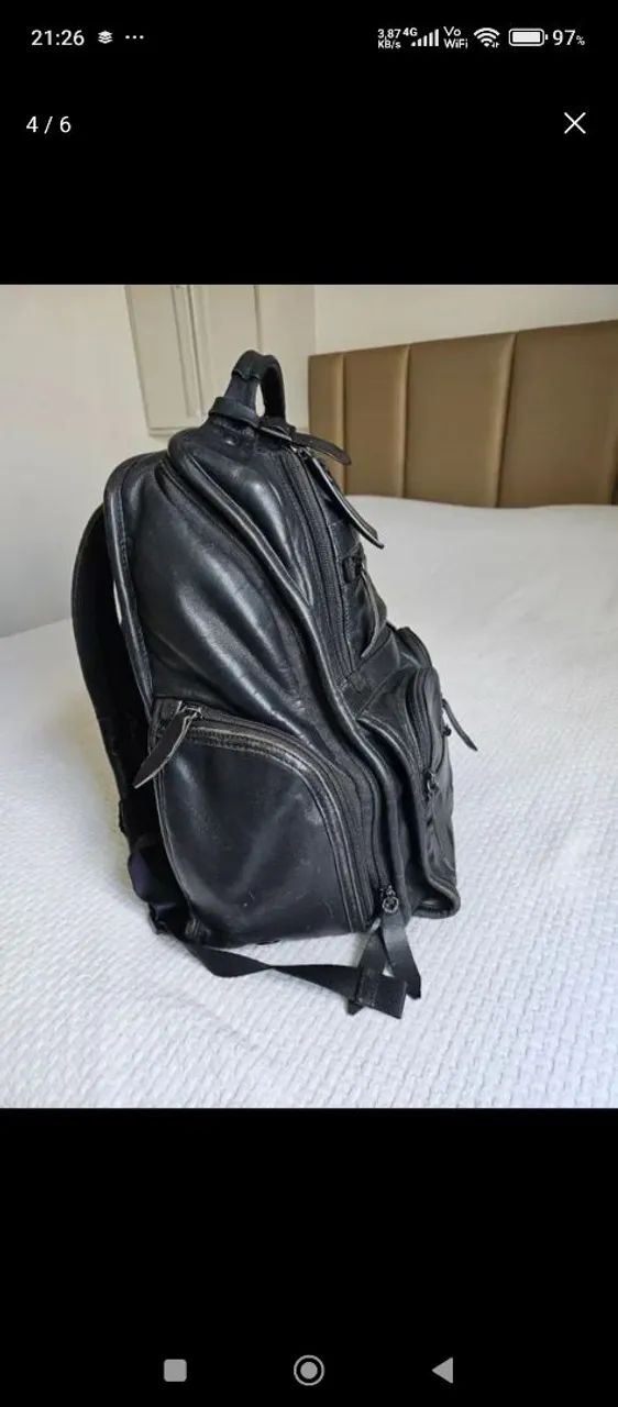 Mochila Tumi de couro legítimo  - Foto 3