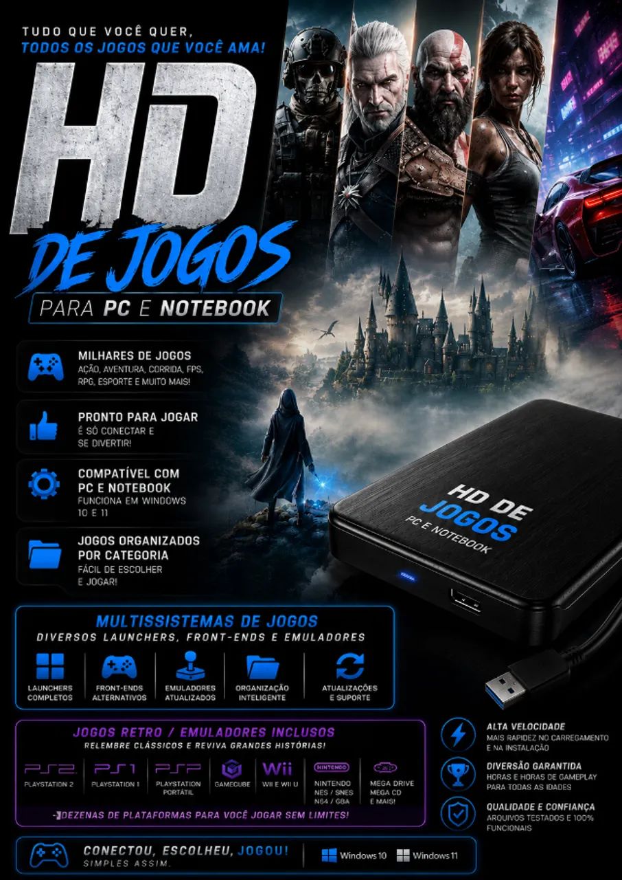 HD EXTERNO PARA PC GAMER 3.0