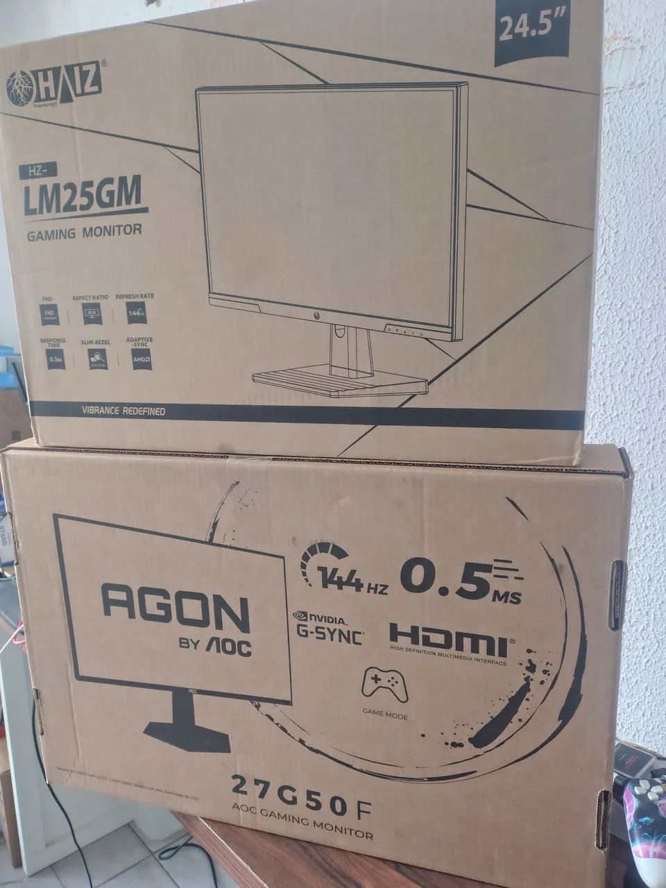 Monitor gamer de 24 e 27 polegadas 144hz 0.5 IPS lacrado 