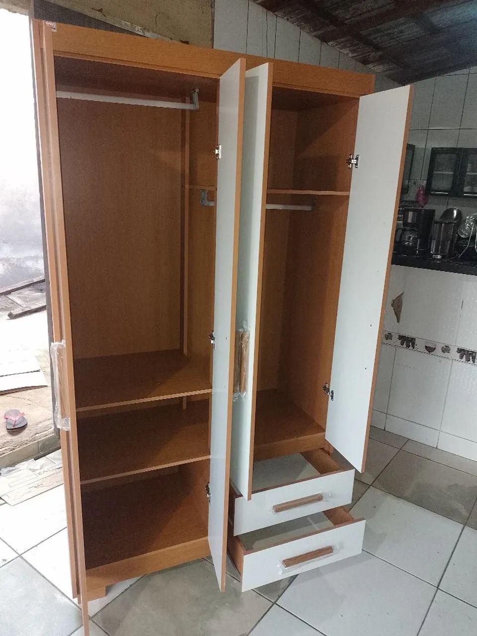 GUARDA ROUPA DE SOLTEIRO NOVOS NA CAIXA  - Foto 4