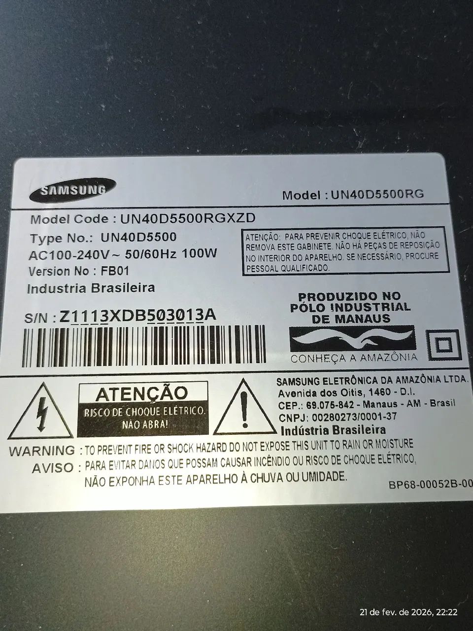 Tv Samsung 40 polegadas pra consertar  - Foto 3