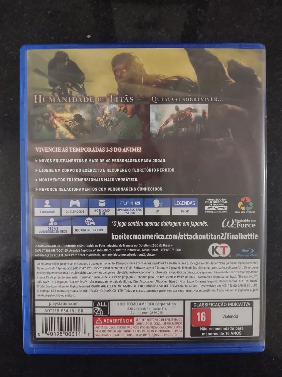 Attack on tiram 2 final batle ps4 /ps5 - Foto 2