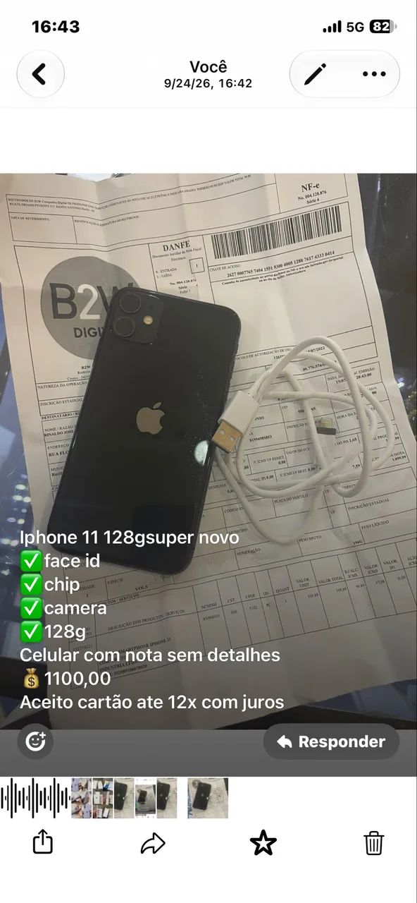 Iphone 11 preto 128G bem novinho sem detalhes  - Foto 2