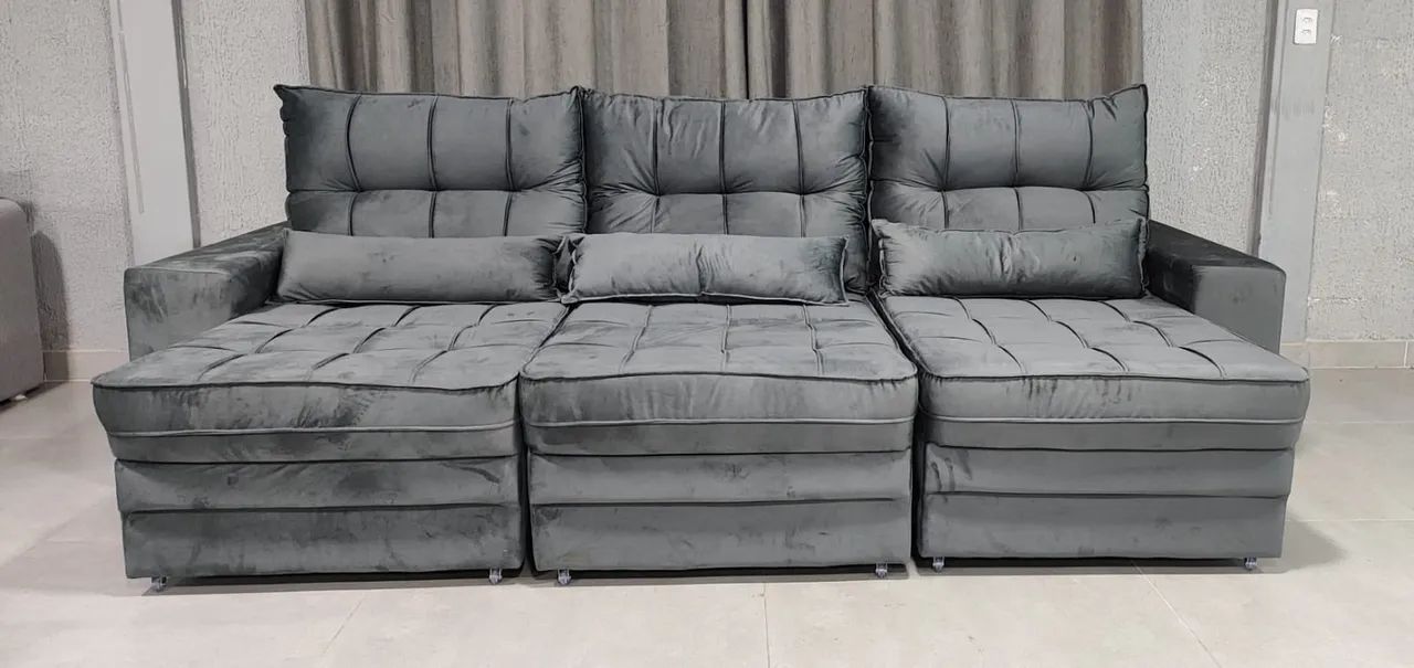 Sofá Retrátil e Reclinável 2,90 Mts Pronta Entrega Conforto e Qualidade  - Foto 3
