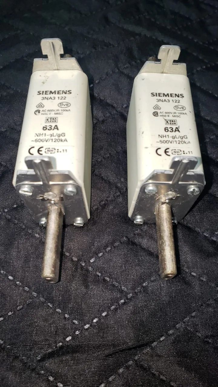Fusível Rápido Siemens NH 63A 3NA3122 - duas unidaddes - Foto 6