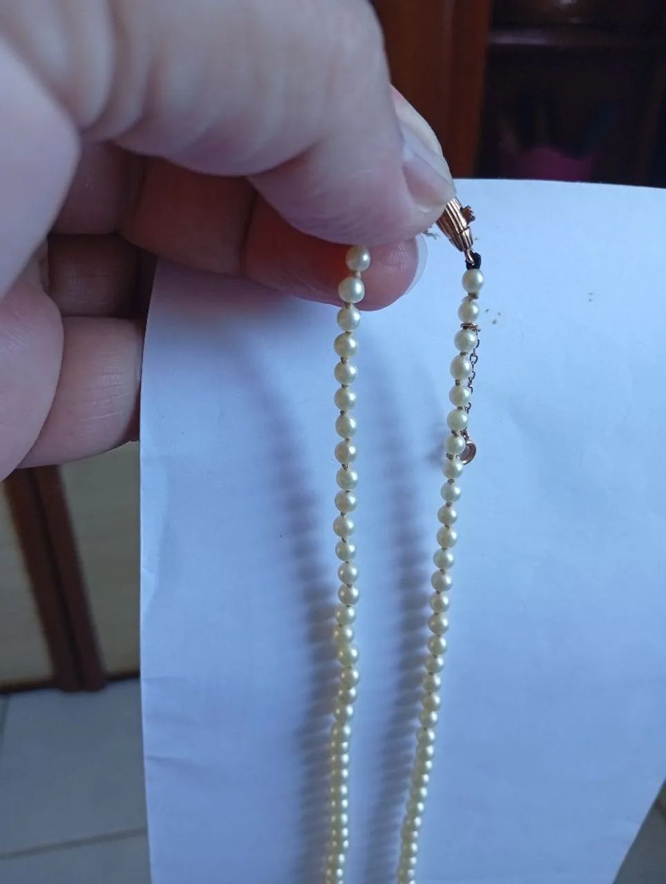Vendo cola de pérolas com detalhes em ouro  - Foto 5