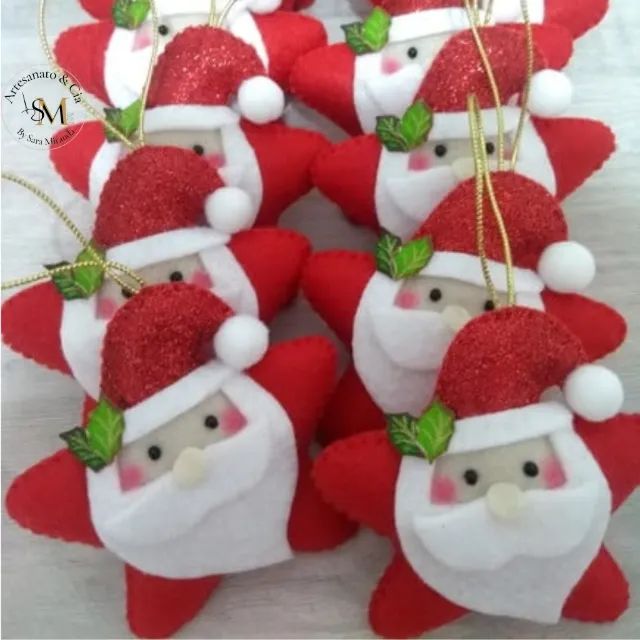 Kit 10 Enfeites - Pingentes para Árvore de Natal