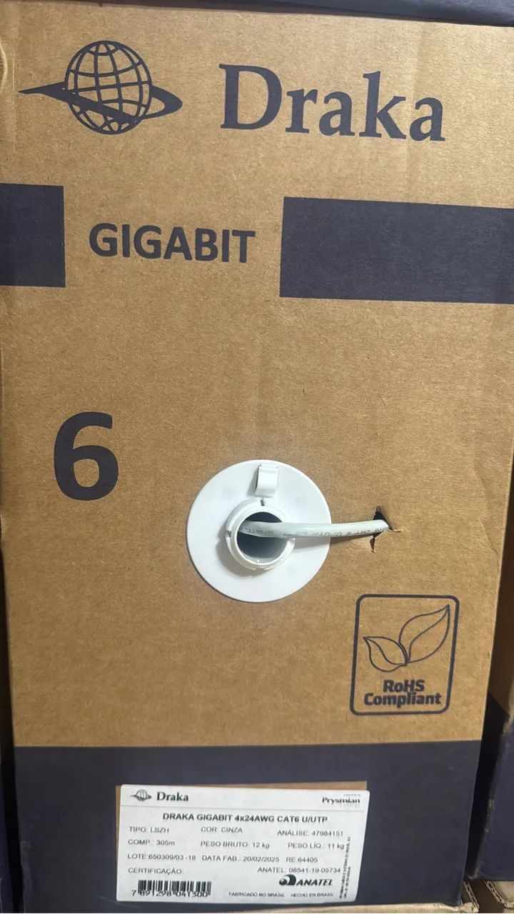 Cabo de rede cat6 e Cat5e  - Foto 4