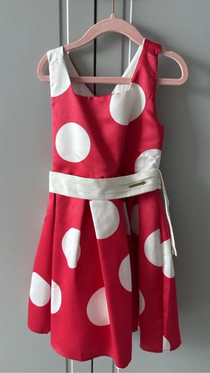 Vestido infantil estilo Minnie 